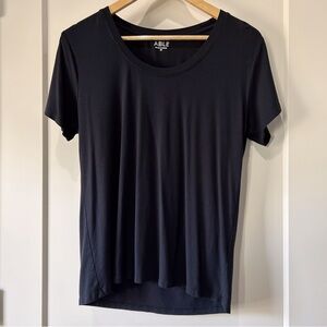 ABLE Mae Drapey Tee in black size XS